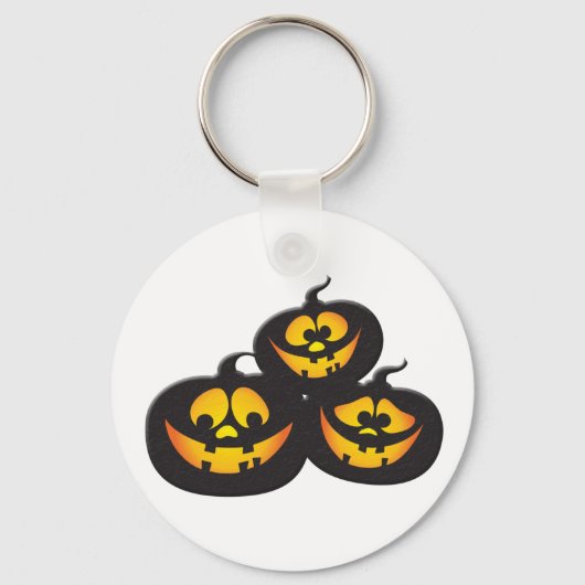 Grappige Halloween Pompoenen Sleutelhanger (Voorkant)