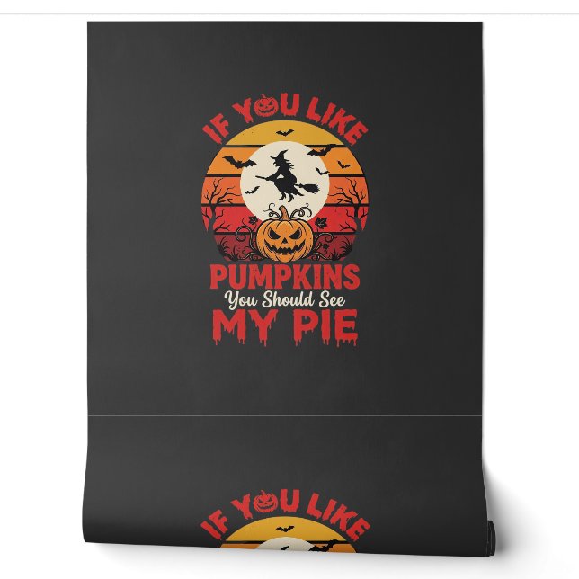 Grappige Halloween Pompoenen Taart Ontwerp_1 Behang (Afrollen)