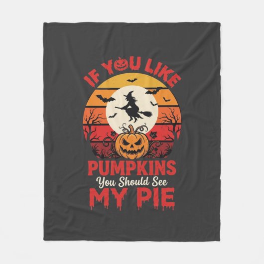 Grappige Halloween Pompoenen Taart Ontwerp_1 Fleece Deken (Voorkant)