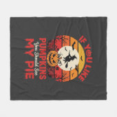 Grappige Halloween Pompoenen Taart Ontwerp_1 Fleece Deken (Voorkant (Horizontaal))