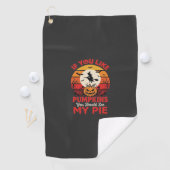Grappige Halloween Pompoenen Taart Ontwerp_1 Golfhanddoek (Insitu)