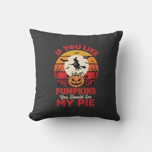 Grappige Halloween Pompoenen Taart Ontwerp_1 Kussen (Voorkant)