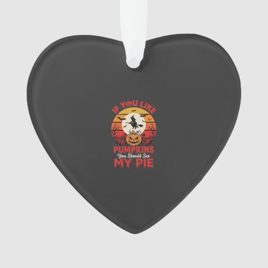 Grappige Halloween Pompoenen Taart Ontwerp_1 Ornament (voorkant)