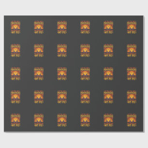 Grappige Halloween Pompoentaart Heks Design_1 Cadeaupapier