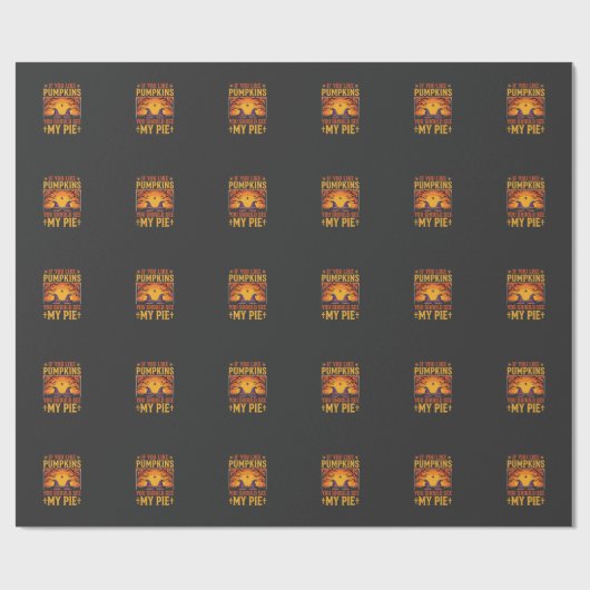 Grappige Halloween Pompoentaart Heks Design_1 Cadeaupapier (Vlak)