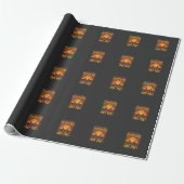 Grappige Halloween Pompoentaart Heks Design_1 Cadeaupapier (Uitgerold)