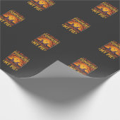 Grappige Halloween Pompoentaart Heks Design_1 Cadeaupapier (Hoek)