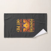 Grappige Halloween Pompoentaart Heks Design_1 Handdoek (Handdoek)