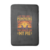 Grappige Halloween Pompoentaart Heks Ontwerp_1 Badmat (Voorkant Verticaal)