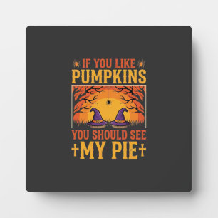 Grappige Halloween Pompoentaart Heks Ontwerp_1 Fotoplaat
