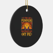 Grappige Halloween Pompoentaart Heks Ontwerp_1 Keramisch Ornament (Rechts)