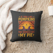 Grappige Halloween Pompoentaart Heks Ontwerp_1 Kussen (Deken)