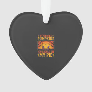 Grappige Halloween Pompoentaart Heks Ontwerp_1 Ornament