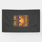 Grappige Halloween Pompoentaart Heks Ontwerp_1 Spandoek (Horizontaal)
