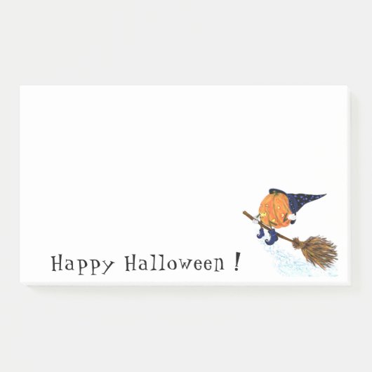 Grappige Halloween Post-it® notes Witch Pumpkin (Voorkant)