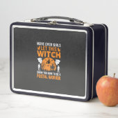 Grappige Halloween Postbode Heks Kat Grafisch (In situ)