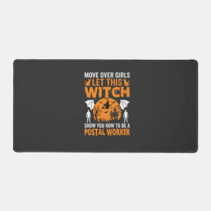 Grappige Halloween Postbode Heks Kat Grafisch Bureaumat