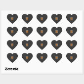 Grappige Halloween Postbode Heks Kat Grafisch Hart Sticker (Vel)