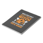 Grappige Halloween Postbode Heks Kat Grafisch Notitieblok (Linkerzijde)