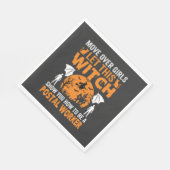 Grappige Halloween Postbode Heks Kat Grafisch Servet (Hoek)