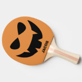 Grappige Halloween Pumpkin Gezicht Ping Pong Paddl Tafeltennisbatje (Zijkant)