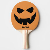 Grappige Halloween Pumpkin Gezicht Ping Pong Paddl Tafeltennisbatje (Voorkant)