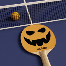 Grappige Halloween Pumpkin Gezicht Ping Pong Paddl
