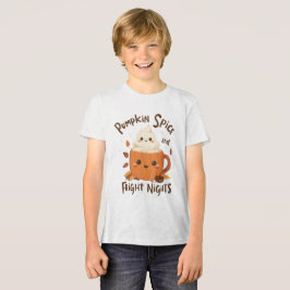 Grappige Halloween "Pumpkin Spice en Fright Nights Tri-Blend Shirt
