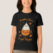 Grappige Halloween “Pumpkin Spice en Verschrikkeli Tri-Blend Shirt (Voorkant)