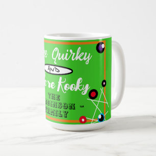 Grappige Halloween Quirky Green familienaam Koffiemok