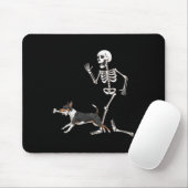 Grappige Halloween Rat Terrier en Skeleton Muismat (Met muis)
