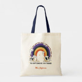 Grappige Halloween Retro Boho Rainbow Custom Teach Tote Bag (Achterkant)