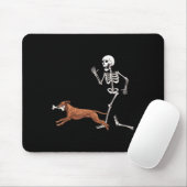 Grappige Halloween Rhodesian Ridgeback en skelet Muismat (Met muis)