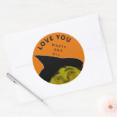 Grappige Halloween Ronde Sticker (Envelop)