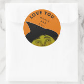 Grappige Halloween Ronde Sticker (Tas)