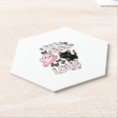 Grappige Halloween Roze Geest Spooktacular Cat Fab Kartonnen Onderzetters (Schuin)