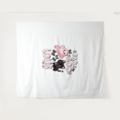 Grappige Halloween Roze Geest Spooktacular Cat Fab Wandkleed (Voorkant (horizontaal))