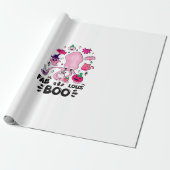 Grappige Halloween Roze Kat Geest Jongleerende Oct Cadeaupapier (Uitgerold)