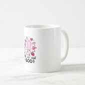 Grappige Halloween Roze Kat Ghost Jongling Octopus Koffiemok (Voorkant rechts)