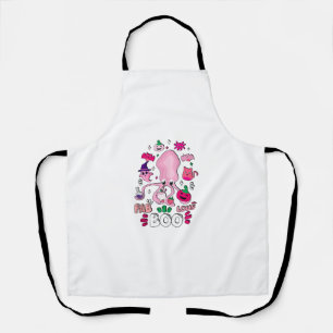 Grappige Halloween Roze Kat Ghost Jongling Octopus Schort