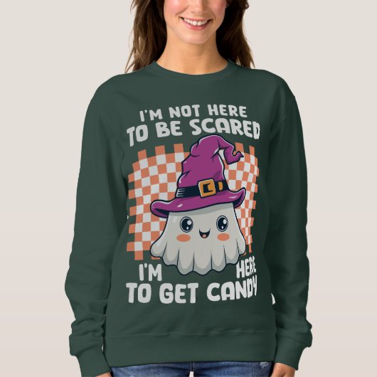 Grappige Halloween Schattigee Ghost Witch Trui (Voorkant)
