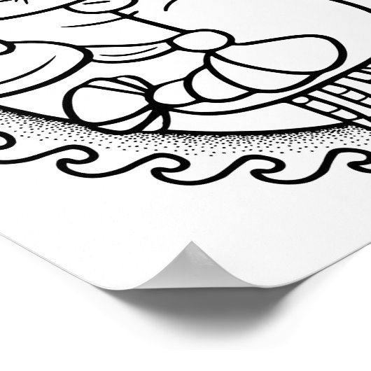 Grappige Halloween Scorpion kleurplaat Poster (Hoek)