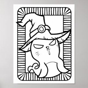 Grappige Halloween Seals Kleurplaat Poster