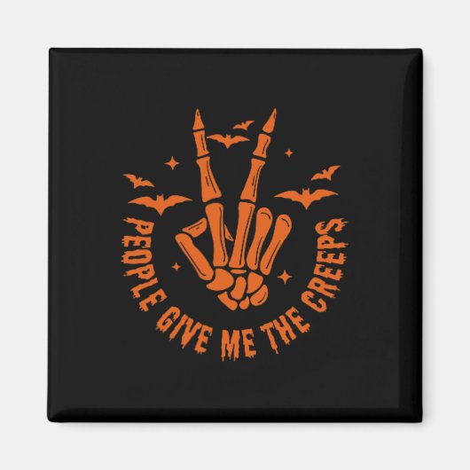 Grappige Halloween Skelet Hand Val Mensen Geef Me Magneet (Voorkant)