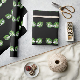 Grappige Halloween skelet handen met meloenen Cadeaupapier