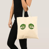 Grappige Halloween skelet handen met meloenen Tote Bag (Voorkant (product))