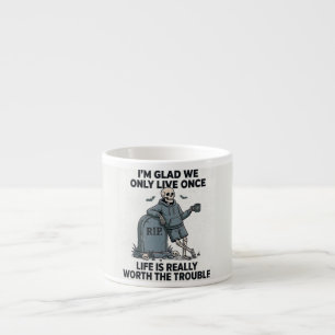 Grappige Halloween Skelet Het Leven Is De Moeite W Espresso Kop