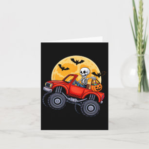 Grappige Halloween Skelet Monster Truck Kinderen J Kaart