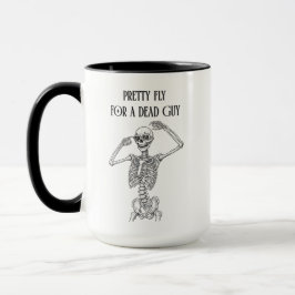 Grappige Halloween-skelet Pretty Fly Voor een Dode Mok