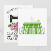 grappige halloween skelet schedel speelt tennis kaart (Voorkant / Achterkant)